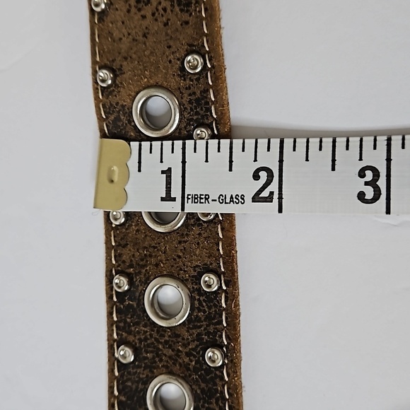 Jeweled Leather Belt Brown   Pre-owned - Picture 7 of 7